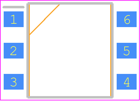 LH1500AABTR - Vishay PCB footprint - Small Outline Packages - Small Outline Packages - SMD-6-1