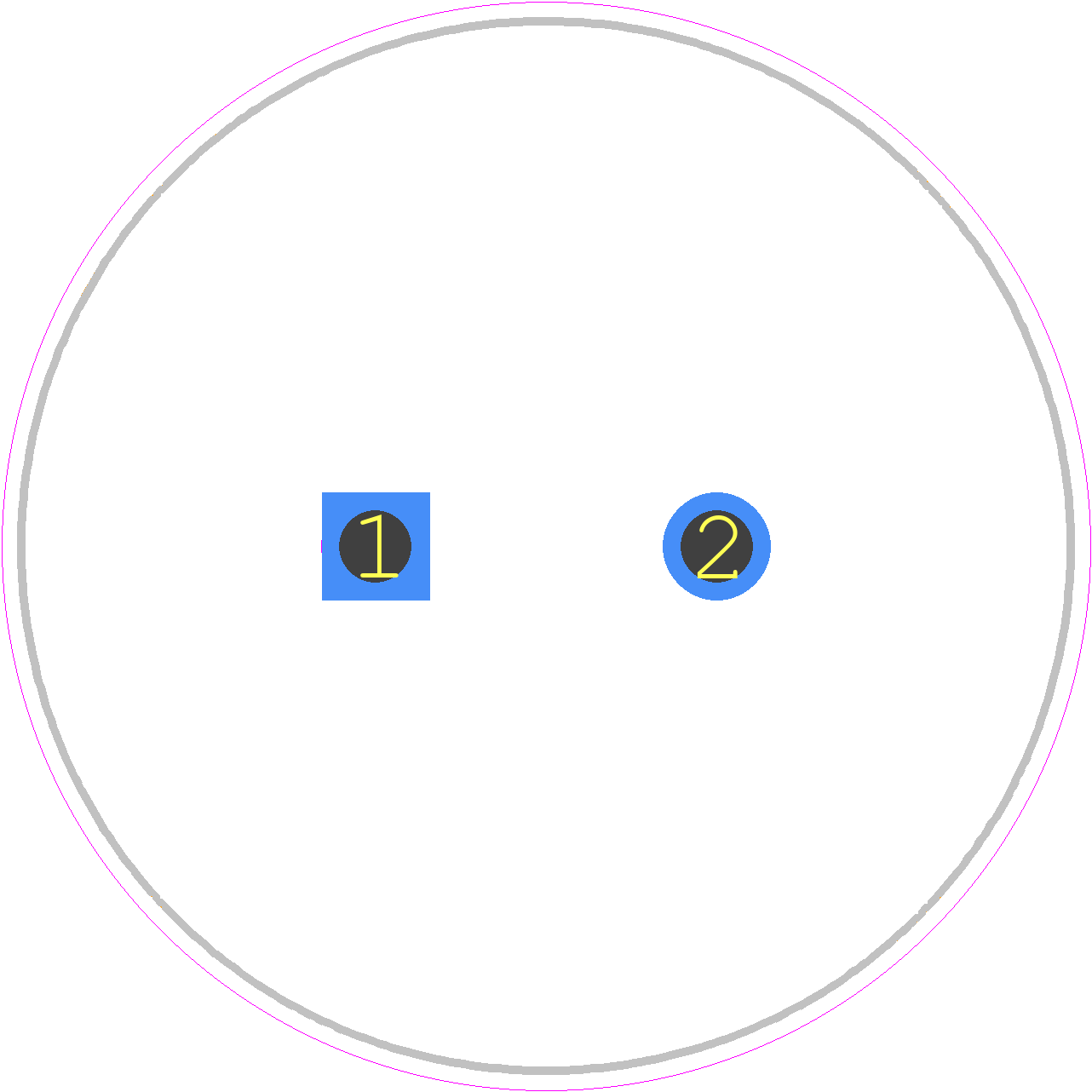 MAL209436471E3 - Vishay PCB footprint - Capacitor, Polarized Radial Diameter - Capacitor, Polarized Radial Diameter - 094 PME-SI (30 x 45)