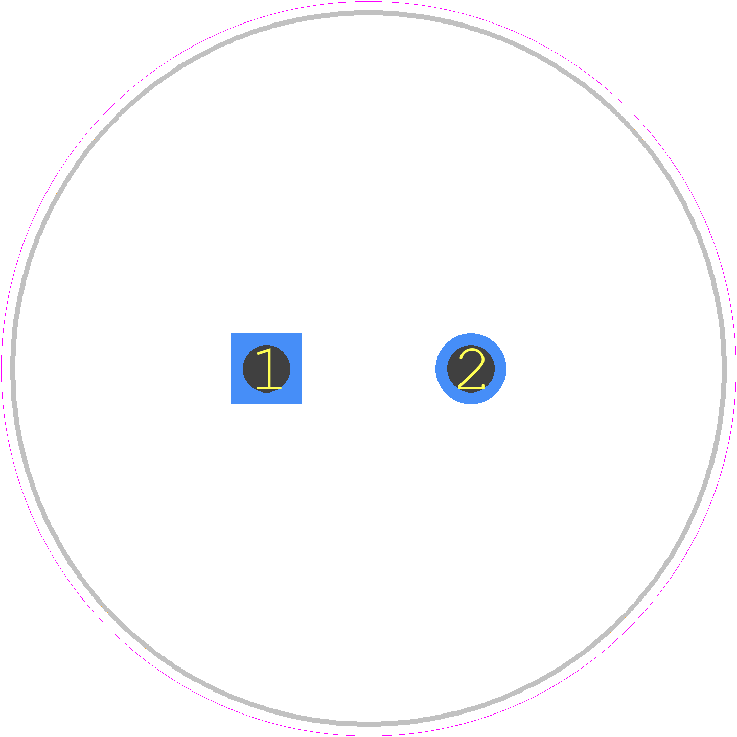 MAL215759471E3 - Vishay PCB footprint - Capacitor, Polarized Radial Diameter - Capacitor, Polarized Radial Diameter - MAL215759471E3