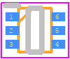 SI1069X-T1-GE3 - Vishay PCB footprint - SO Transistor Flat Lead - SO Transistor Flat Lead - SC89: 6-LEADS (SOT-563F)
