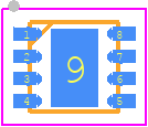 VSOP38336 - Vishay PCB footprint - Small Outline No-lead - Small Outline No-lead - QFN-8