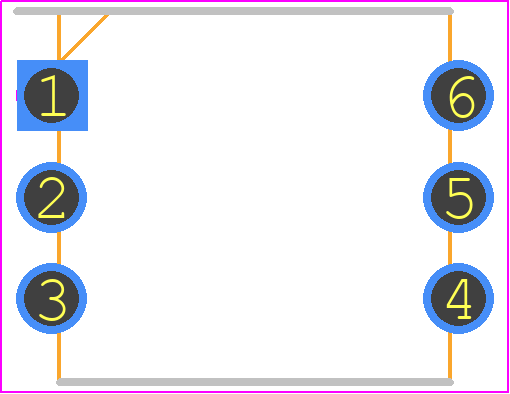 78602/2C - Murata Electronics PCB footprint - Dual-In-Line Packages - Dual-In-Line Packages - DIL6_1