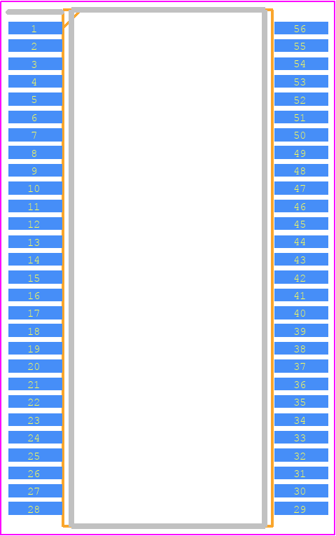 SN74ALVC7804-40DL - Texas Instruments PCB footprint - Small Outline Packages - Small Outline Packages - DL (R-PDSO-G56)