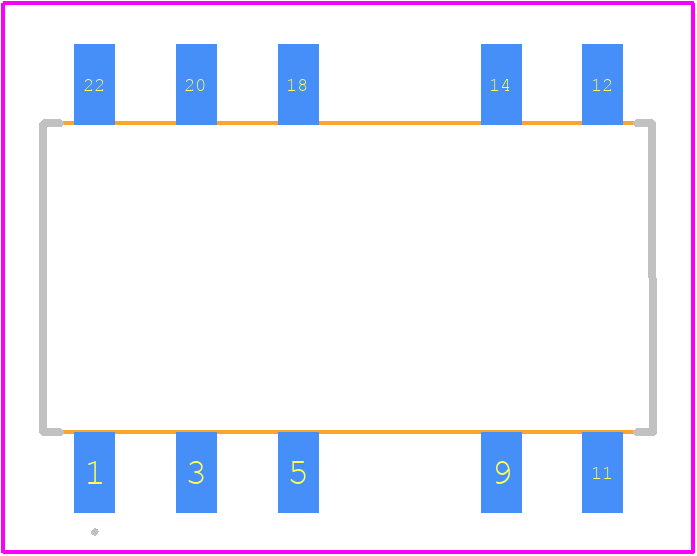 NTV0505MC - Murata Electronics PCB footprint - Other - Other - 22-SMD Module, 10 Leads