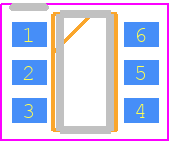 CPH6223-TL-E - onsemi PCB footprint - SOT23 (6-Pin) - SOT23 (6-Pin) - CPH6 2.90x1.60x0.90, 0.95P CASE 318BD ISSUE A