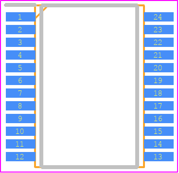 LA72912V-TLM-H - onsemi PCB footprint - Small Outline Packages - Small Outline Packages - SSOP24 (275mil)