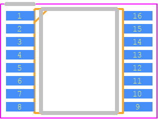 LB1936V-TLM-E - onsemi PCB footprint - Small Outline Packages - Small Outline Packages - SSOP16