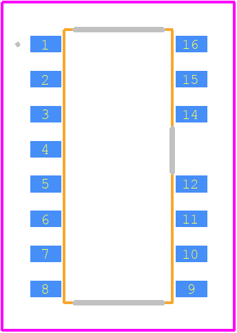 NCP1397ADR2G - onsemi PCB footprint - Other - Other - SOIC−16 NB, LESS PIN 13 CASE 751AM ISSUE O-2025