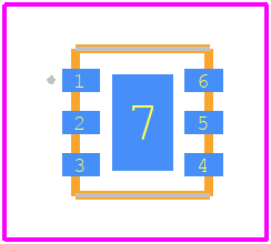 NCP605MN33T2G - onsemi PCB footprint - Other - Other - DFN6 3x3.3 MM, 0.95 PITCH CASE 506AX−01 ISSUE O