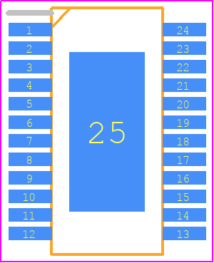 NCV7719DQR2G - onsemi PCB footprint - Small Outline Packages - Small Outline Packages - SSOP24 NB EP CASE 940AK ISSUE O