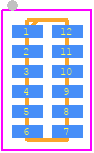 NLAS3158MNR2G - onsemi PCB footprint - Small Outline No-lead - Small Outline No-lead - NLAS3158MNR2G