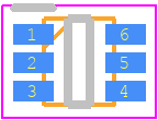 SMA3107-TL-E - onsemi PCB footprint - SOT23 (6-Pin) - SOT23 (6-Pin) - MCPH6