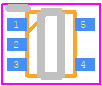 74LVC1G125DRLR - Texas Instruments PCB footprint - SO Transistor Flat Lead - SO Transistor Flat Lead - DRL (R-PDS0-N5)