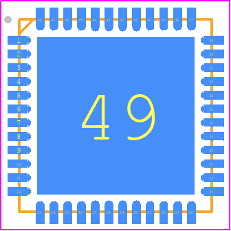 ADC34J22IRGZ25 - Texas Instruments PCB footprint - Quad Flat No-Lead - Quad Flat No-Lead - ADC34J22IRGZ25