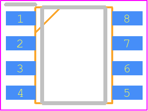 BQ2002DSN - Texas Instruments PCB footprint - Small Outline Packages - Small Outline Packages - DMP3015LSS-13