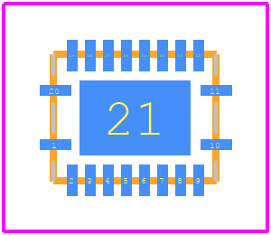 BQ51051BRHLT - Texas Instruments PCB footprint - Other - Other - RHL (R-PVQFN-N20)_2