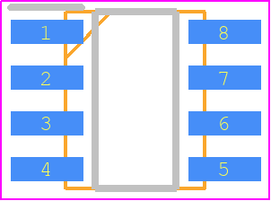 INA121U - Texas Instruments PCB footprint - Small Outline Packages - Small Outline Packages - INA121U_a
