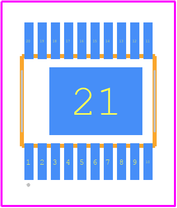 LM21212MH-1/NOPB - Texas Instruments PCB footprint - Other - Other - PWP0020AA