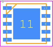 LM5010SD/NOPB - Texas Instruments PCB footprint - Small Outline No-lead - Small Outline No-lead - DPR0010A