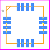 LMH6518SQE/NOPB - Texas Instruments PCB footprint - Quad Flat No-Lead - Quad Flat No-Lead - LMH6518SQE/NOPB