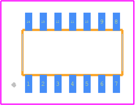 SN74HC7001DT - Texas Instruments PCB footprint - Other - Other - SN74HC7001DT-2