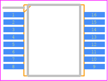 SN74LVC138ADBR - Texas Instruments PCB footprint - Small Outline Packages - Small Outline Packages - DB (R-PDSO-G16)