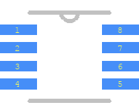 SN74LVC3G06DCTR - Texas Instruments PCB footprint - Small Outline Packages - Small Outline Packages - DCT0008A_2025