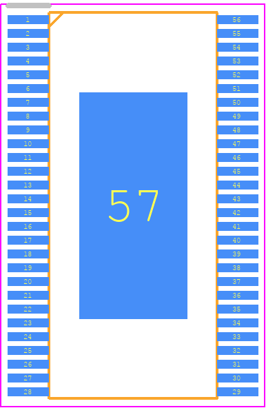 TAS5112ADCA - Texas Instruments PCB footprint - Small Outline Packages - Small Outline Packages - DCA ( R-PDS0-G56 )