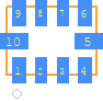 TPD6E001RSER - Texas Instruments PCB footprint - Other - Other - RSE (R-PUQFN-N10)