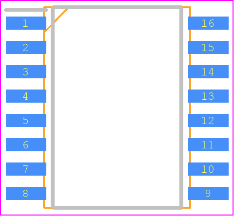 IR25607SPBF - Infineon PCB footprint - Small Outline Packages - Small Outline Packages - SOIC16WB