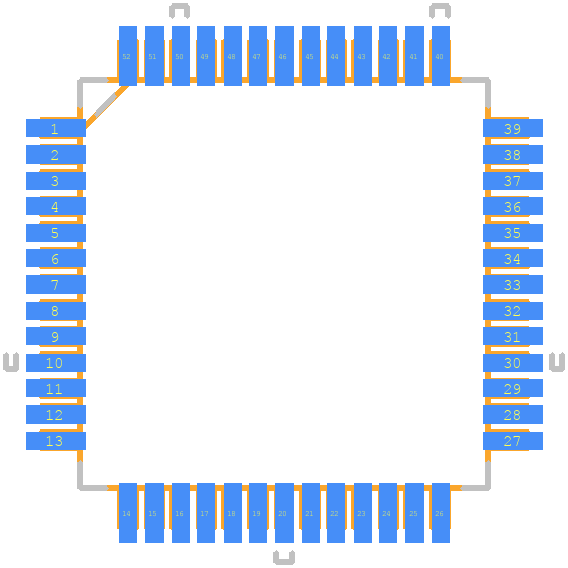 AD5361BSTZ - Analog Devices PCB footprint - Other - Other - QFP65P1200X1200X160-52N