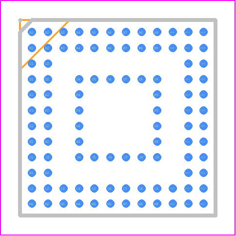 AD5371BBCZ - Analog Devices PCB footprint - BGA - BGA - 100-Ball Chip Scale Package Ball Grid Array [CSP_BGA] (BC-100-2)
