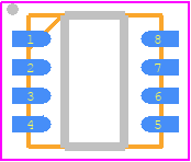AD5680BCPZ-1500RL7 - Analog Devices PCB footprint - Small Outline No-lead - Small Outline No-lead - CP-8-15 [LFCSP_WD]-1