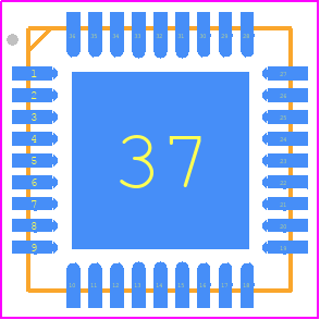 AD7292BCPZ - Analog Devices PCB footprint - Quad Flat No-Lead - Quad Flat No-Lead - CP-36-3