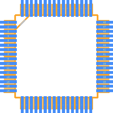 AD7294BSUZ - Analog Devices PCB footprint - Other - Other - QFP40P900X900X120-64N