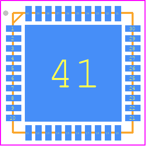 AD8122ACPZ - Analog Devices PCB footprint - Quad Flat No-Lead - Quad Flat No-Lead - (CP-40-12)