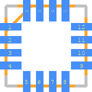 AD8222HACPZ-WP - Analog Devices PCB footprint - Other - Other - QFN65P400X400X100-16N