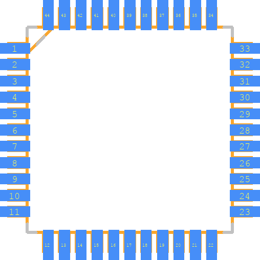 AD9054ABSTZ-200 - Analog Devices PCB footprint - Other - Other - QFP80P1200X1200X160-44N