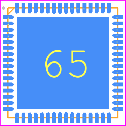 AD9650BCPZ-25 - Analog Devices PCB footprint - Quad Flat No-Lead - Quad Flat No-Lead - CP-64-6 QFN 64
