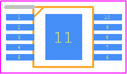 ADA4311-1ARHZ - Analog Devices PCB footprint - Small Outline Packages - Small Outline Packages - RH-10-1