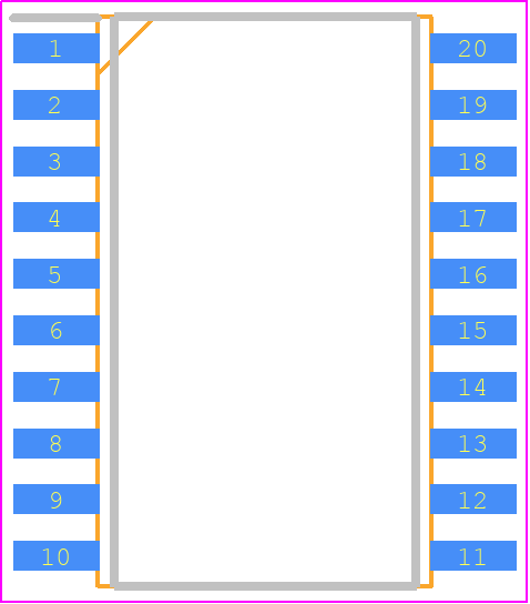 ADM2587EBRWZ-REEL7 - Analog Devices PCB footprint - Small Outline Packages - Small Outline Packages - RW-20 (SOIC)