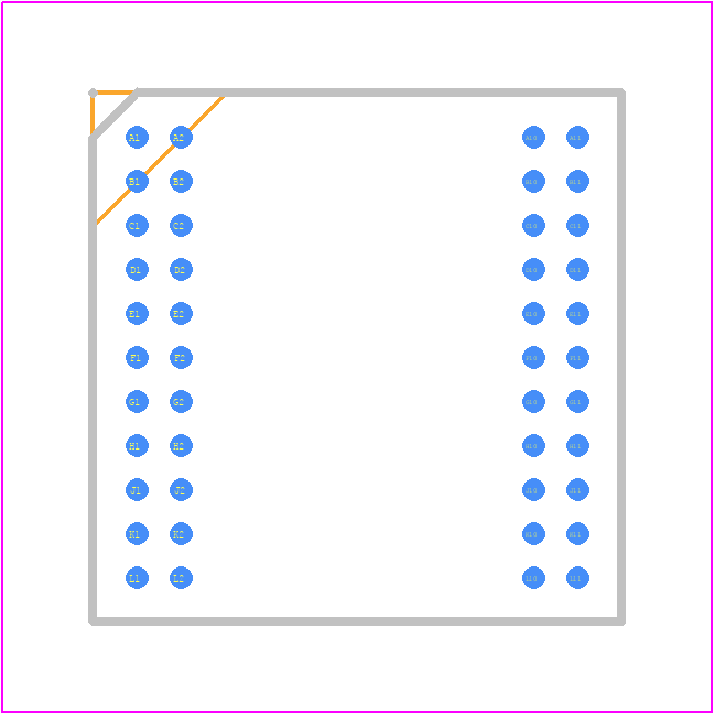 ADM3252EABCZ - Analog Devices PCB footprint - BGA - BGA - 44-Ball Chip Scale Package Ball Grid Array [CSP_BGA] (BC-44-1)
