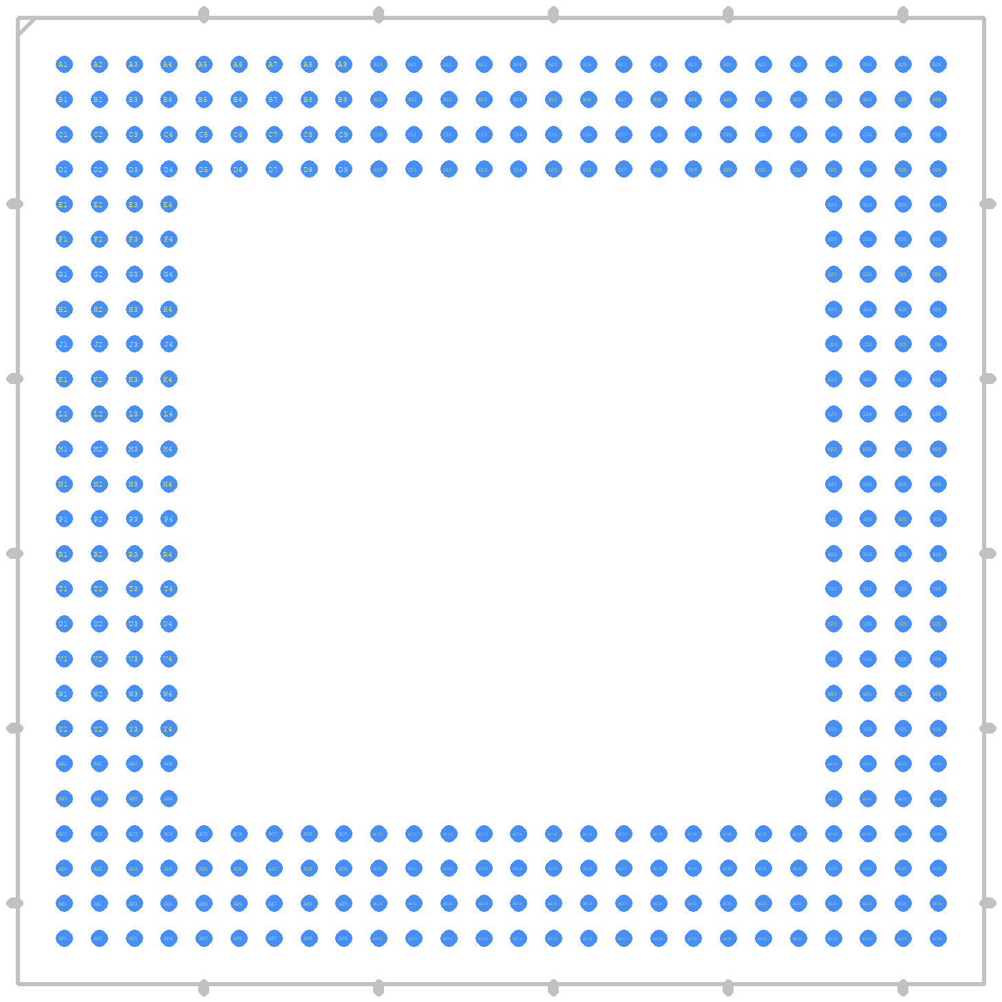 ADN4605ABPZ - Analog Devices PCB footprint - Other - Other - BGA352C127P26X26_3500X3500X170