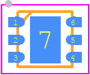 ADP195ACPZ-R7 - Analog Devices PCB footprint - Small Outline No-lead - Small Outline No-lead - CP-6-3