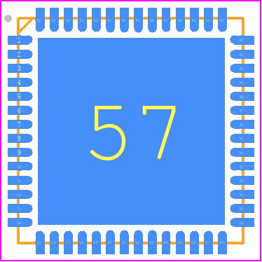 ADRF6755ACPZ - Analog Devices PCB footprint - Quad Flat No-Lead - Quad Flat No-Lead - 56-Lead Lead Frame Chip Scale Package [LFCSP_VQ],+ Tray_