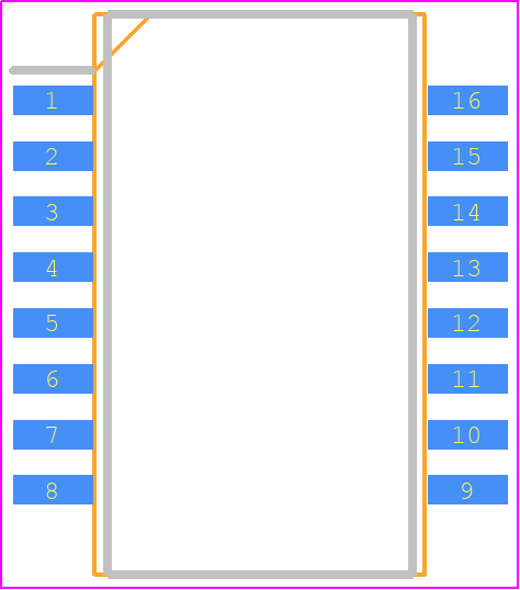 ADUM4190ARIZ - Analog Devices PCB footprint - Small Outline Packages - Small Outline Packages - (RI-16-2)-ren1