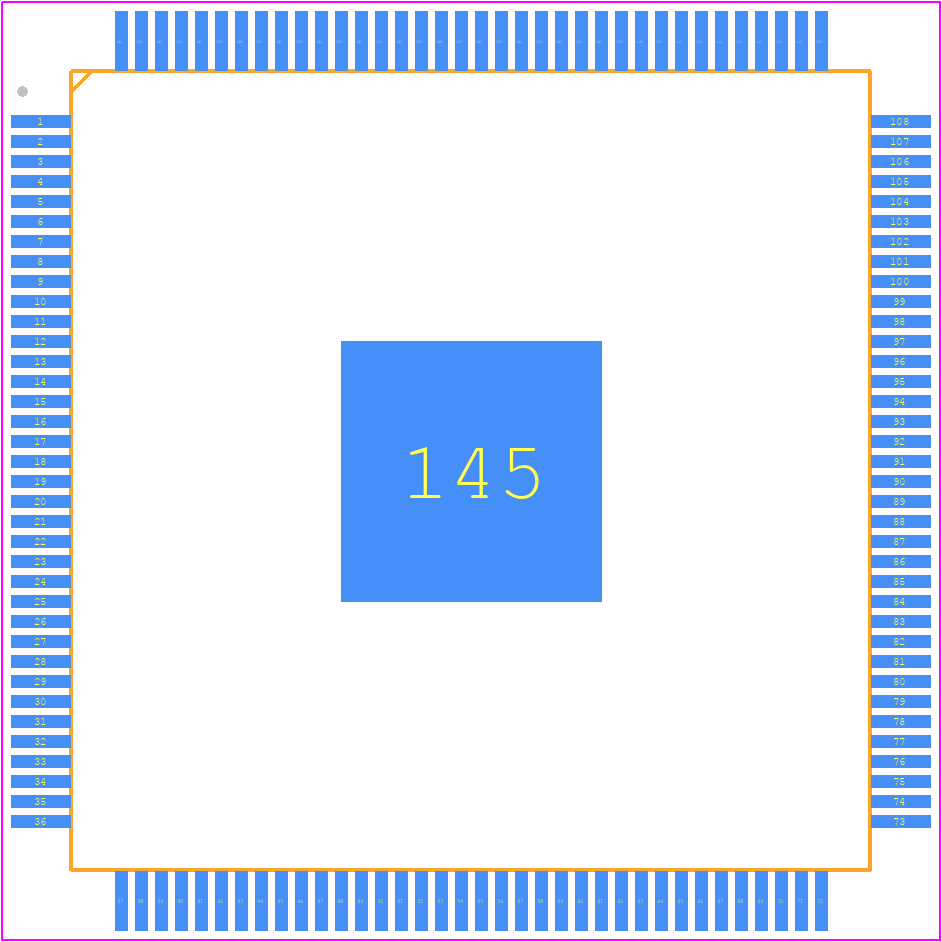 XMC4504F144F512ACXQMA1 - Infineon PCB footprint - Quad Flat Packages - Quad Flat Packages - PG-LQFP-144-24-1