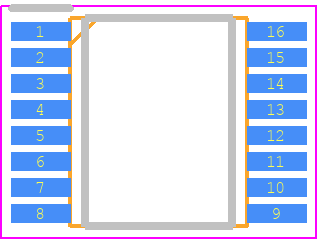 UDA1334BTS/N2,112 - NXP PCB footprint - Small Outline Packages - Small Outline Packages - SOT 369-1