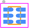 DVIULC6-2M6 - STMicroelectronics PCB footprint - Small Outline No-lead - Small Outline No-lead - Micro QFN 6 leads