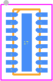 EMIF08-LCD04M16 - STMicroelectronics PCB footprint - Small Outline No-lead - Small Outline No-lead - Micro QFN 3.3x1.35 16L_2021